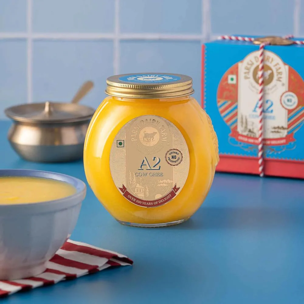 100% Natural A2 Desi Gir Cow Ghee By Parsi Dairy Farm | Rich In Vitamin A, D, E & K Healthy Desi Ghee Perfect For Cooking, Baking | (500ml) 16.9 Ounce | Jar Pack - Image 2