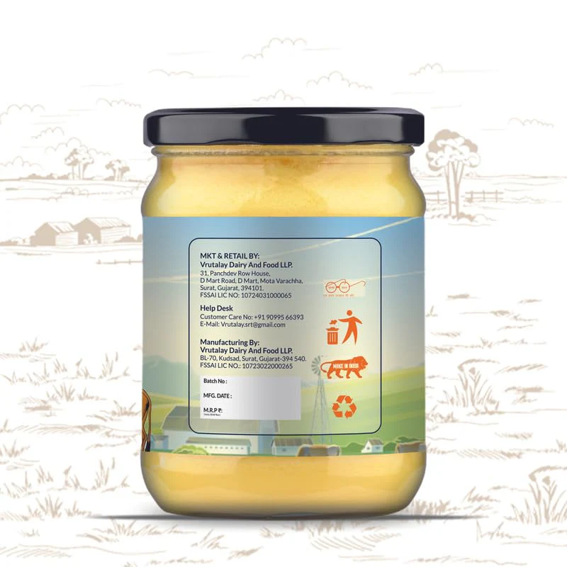 100% Natural A2 Gir Cow Ghee By Netar | Rich In Vitamins A & E Healthy Desi Ghee For Laddus | (500ml) 16.9 Ounce | Jar Pack - Image 2