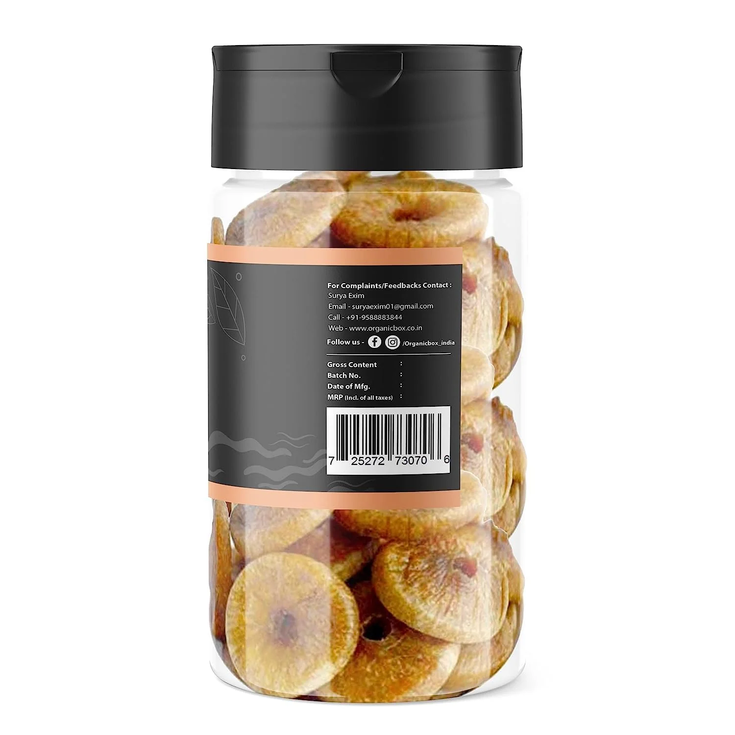 100% Natural Afghani Anjeer Figs By Organic Box 100gm, | Afghanistan Dry Anjir (Dried Figs) Dry Fruits Jar Pack | Body Mass Loss Good For Physical Health | 3.5 Ounce - Image 2