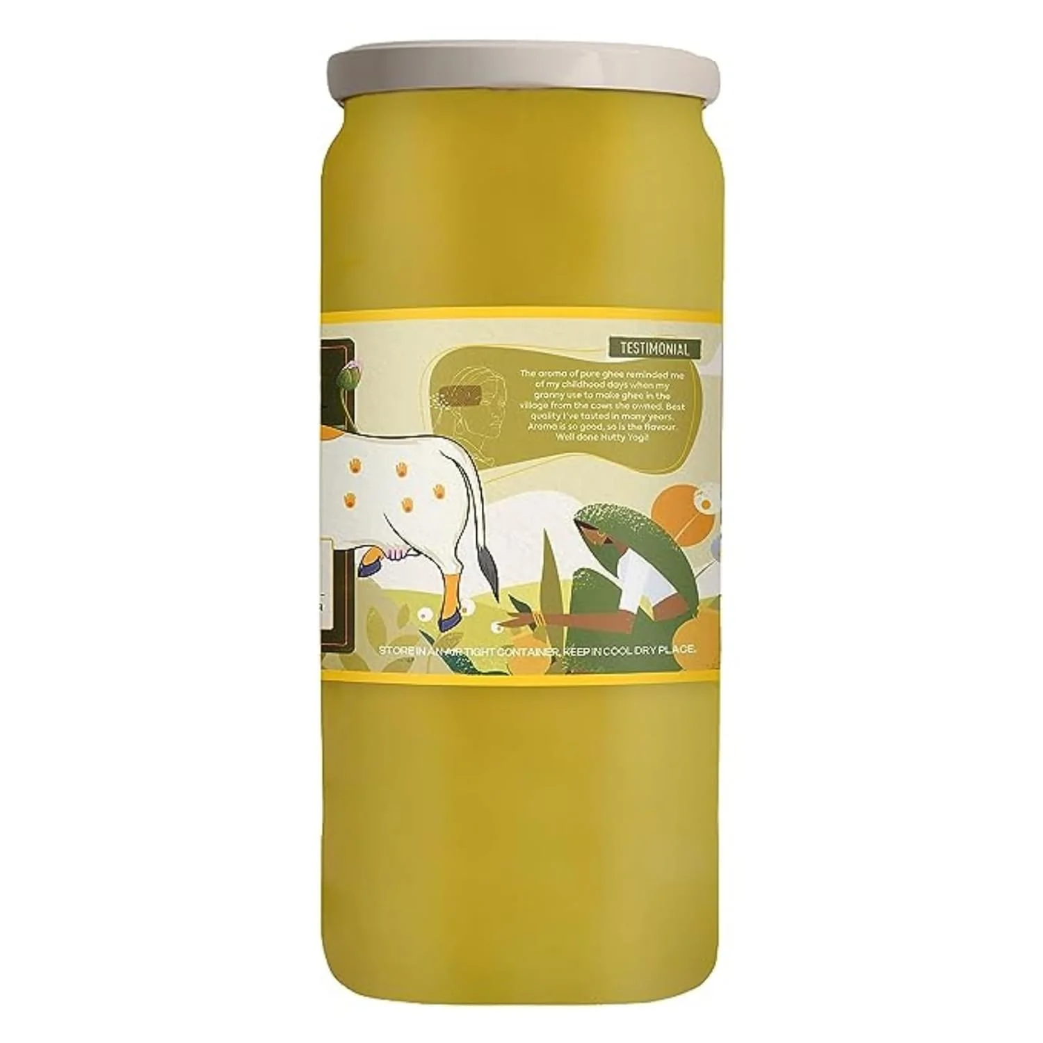 100% Natural Bilona A2 Desi Cow Ghee By Nutty Yogi | Delicious & Nutritious Healthy Homemade Desi Cow Ghee | (1 Litr) 33.8 Ounce | Jar Pack - Image 4
