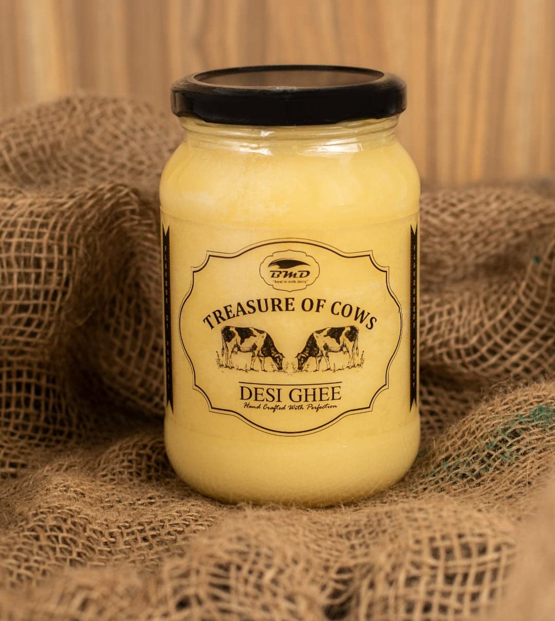 100% Natural Desi Cow Ghee By BMD | Healthy & Traditionally Prepared Curd-Churned Ghee Good For Rotis | (500ml) 16.9 Ounce | Jar Pack - Image 3