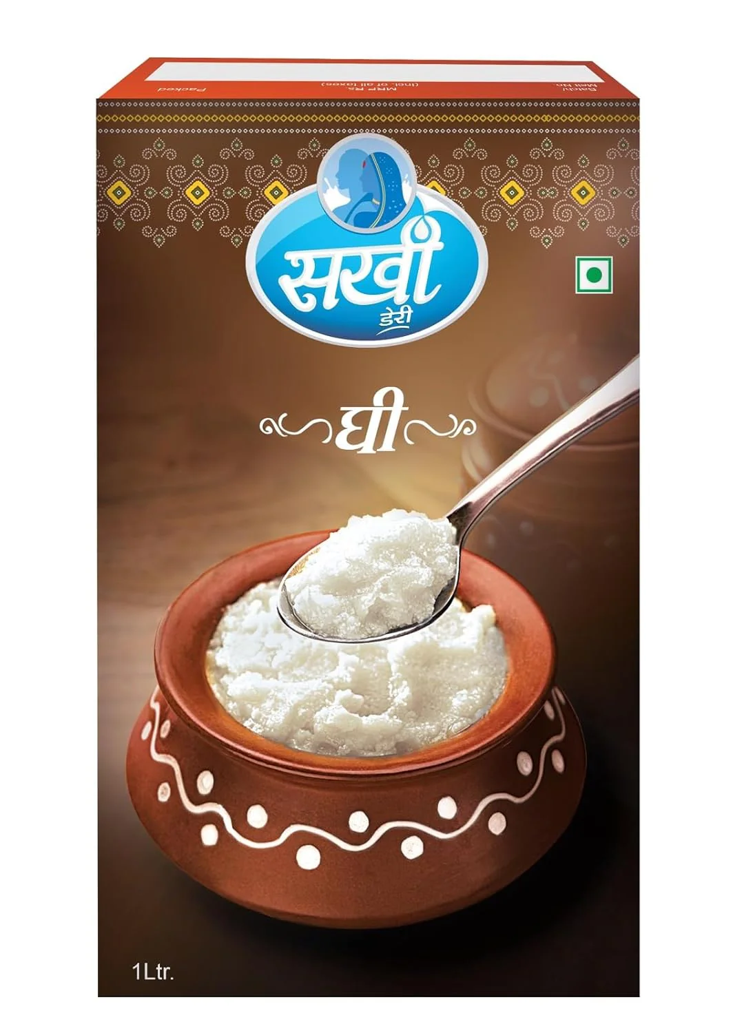100% Natural Desi Danedar Ghee By Sakhi Dairy | Rich In Vitamins A, E Healthy Desi Ghee Good For Chapatis & Parathas | (1 Litr) 33.8 Ounce | Box Pack - Image 3