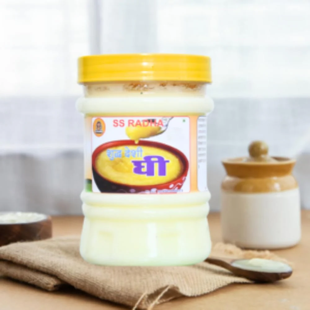 100% Natural Shudh Desi Ghee By Ss Radha | Naturally Rich Taste & Aroma Desi Pure Cow Ghee Perfect For Baking | (800ml) 27.0 Ounce | Jar Pack - Image 3