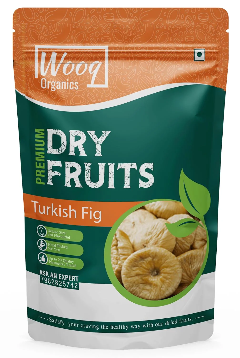 100% Natural Turkish Dried Figs/ Anjeer By Wooq Organics 200gm, | Organic Snacking Dry Fruit Fig/anjeer | Rich Source Of Fibre Calcium & Iron | 7.0 Ounce