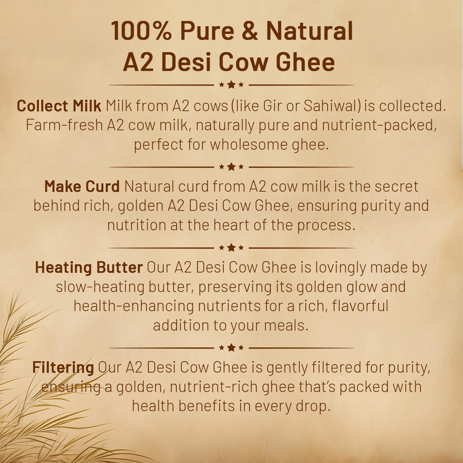 100% Pure 2 Cow Desi Ghee By Soni Farms | Traditional Bilona Method Healthy Pure Desi Ghee Good For Cooking | 2 Litre (1 Litre * 2) 67.6 Ounce | Jar Pack - Image 5