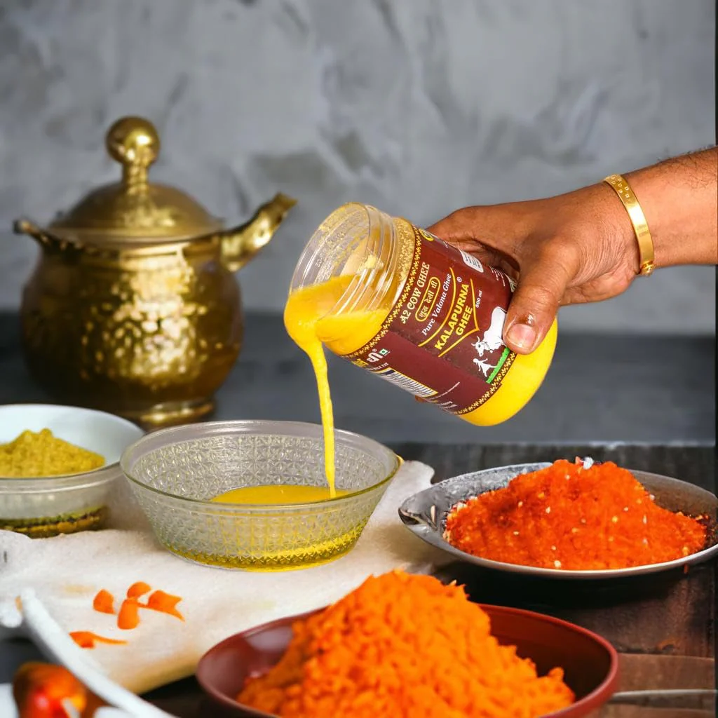 100% Pure A2 Desi Cow Ghee By Kalapurna Ghee | Delicious & Nutritious Healthy Desi Cow Ghee For Sweets | (1 Litr) 33.8 Ounce | Jar Pack - Image 5
