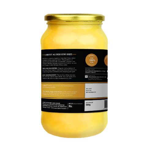 100% Pure A2 Desi Cow Ghee By Ketofy | Healthy & Pure Kankrej Cow Ghee Easily Digestible Good For Eyesight | 1 Litre (500ml * 2) 33.8 Ounce | Jar Pack - Image 4
