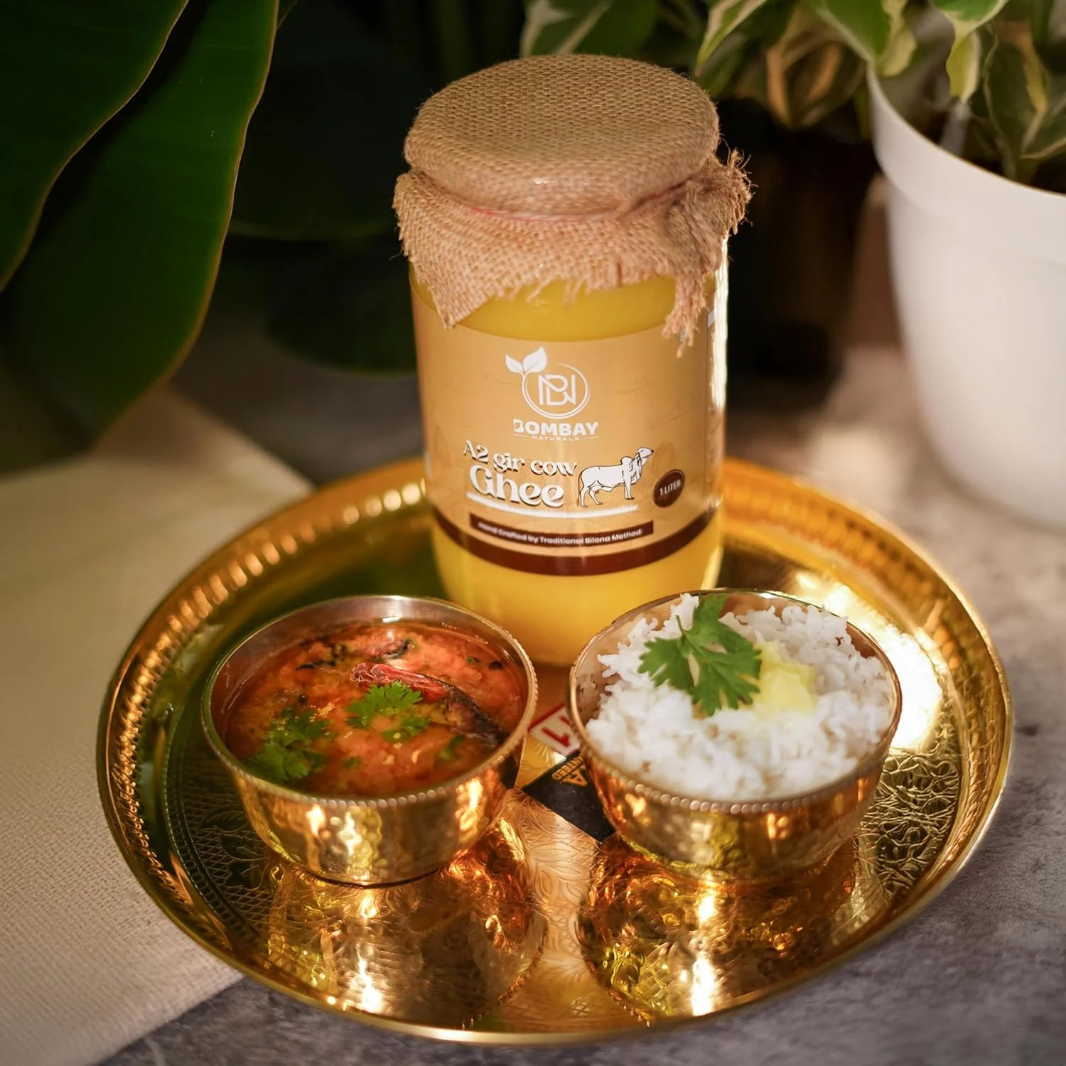 100% Pure A2 Gir Cow Ghee By Bombay Naturals | Rich In Protein Fiber Healthy A2 Gir Cultured Cow Ghee Good For Dishes | (250ml) 8.4 Ounce | Jar Pack - Image 3