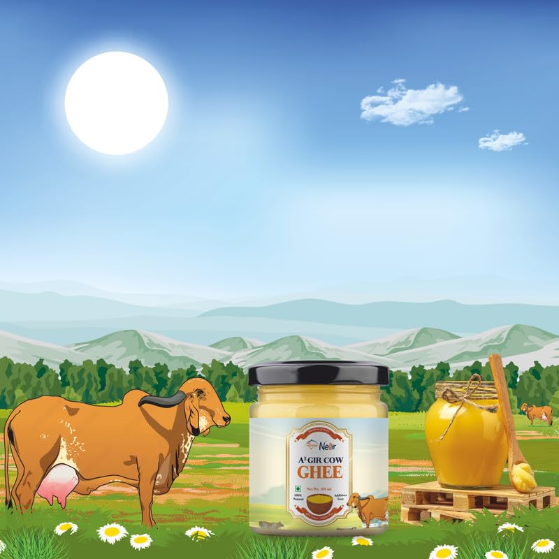 100% Pure A2 Gir Cow Ghee By Netar | Rich In Vitamins A, E Healthy Desi Danedar Ghee | 700ml (100ml * 7) 23.6 Ounce | Jar Pack - Image 5