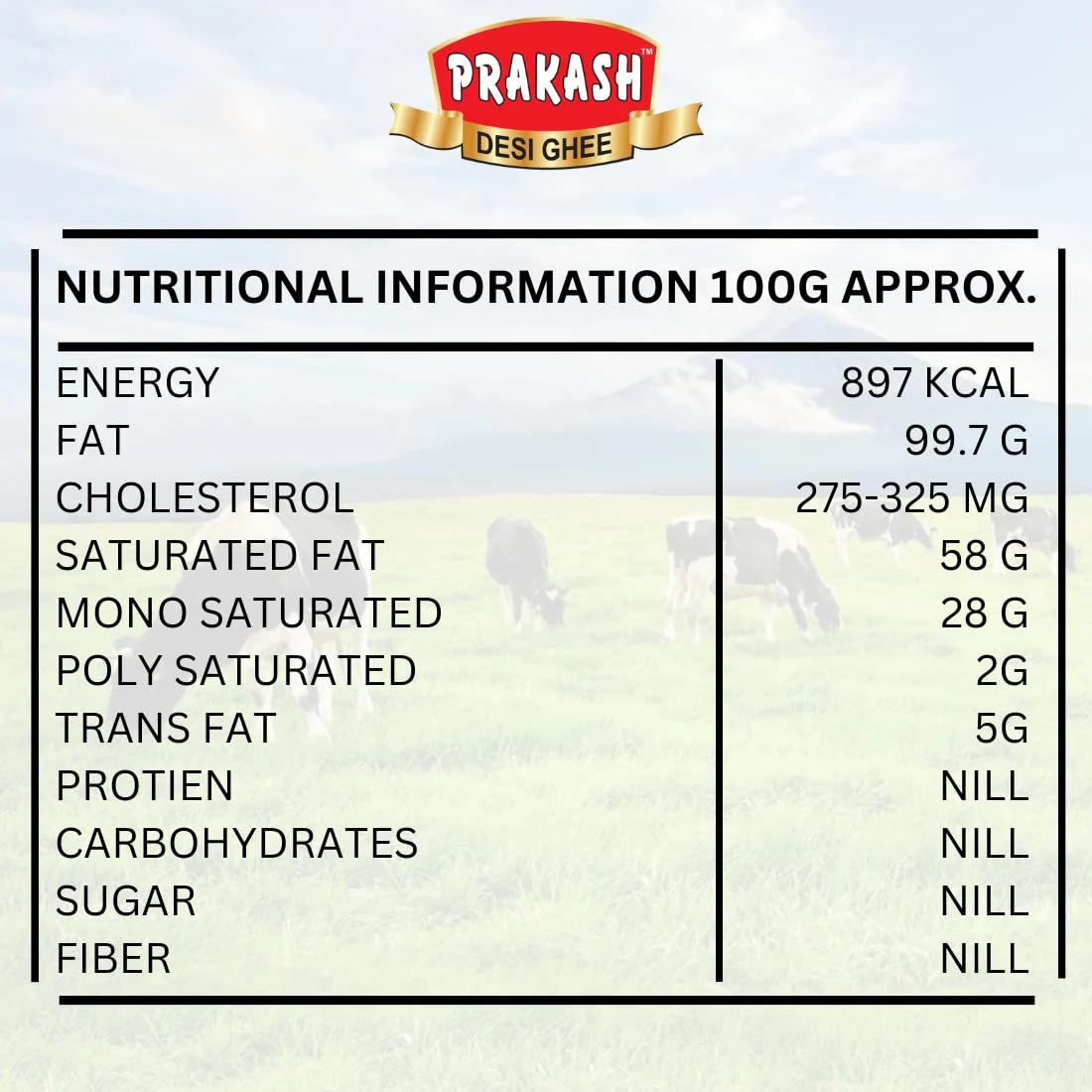 100% Pure & Fresh Desi Ghee By Prakash Dairy | Traditionally Hand Churned Vedic Bilona Method Desi Ghee For Sweets | (1 Litr) 33.8 Ounce | Pouch Pack - Image 4