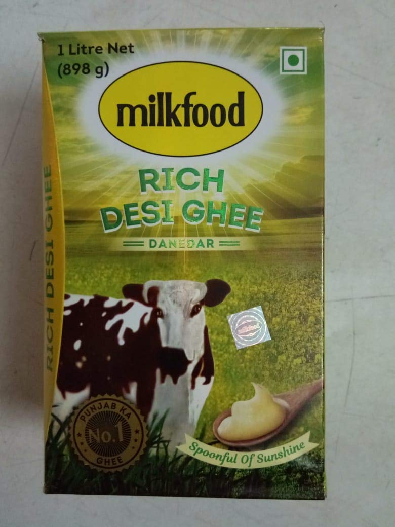 100% Pure Rich Desi Ghee By Milkfood | Good Source Of Protein Fiber Healthy Pure Danedar Cow Ghee | (1 Litr) 33.8 Ounce | Box Pack - Image 4