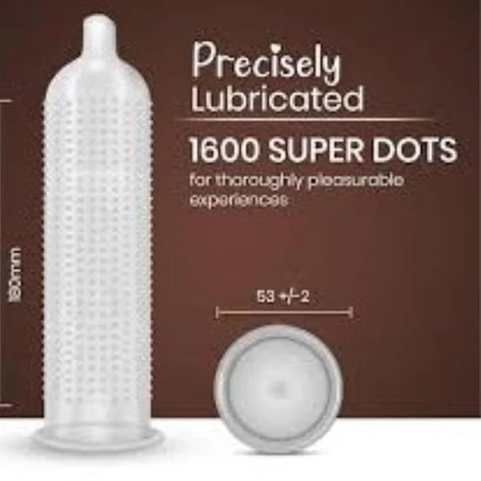 22k Dotted Long Lasting Extra Dotted Condom For Men Latex Condom Standard Size 2 Pcs Set-5008 - Image 4