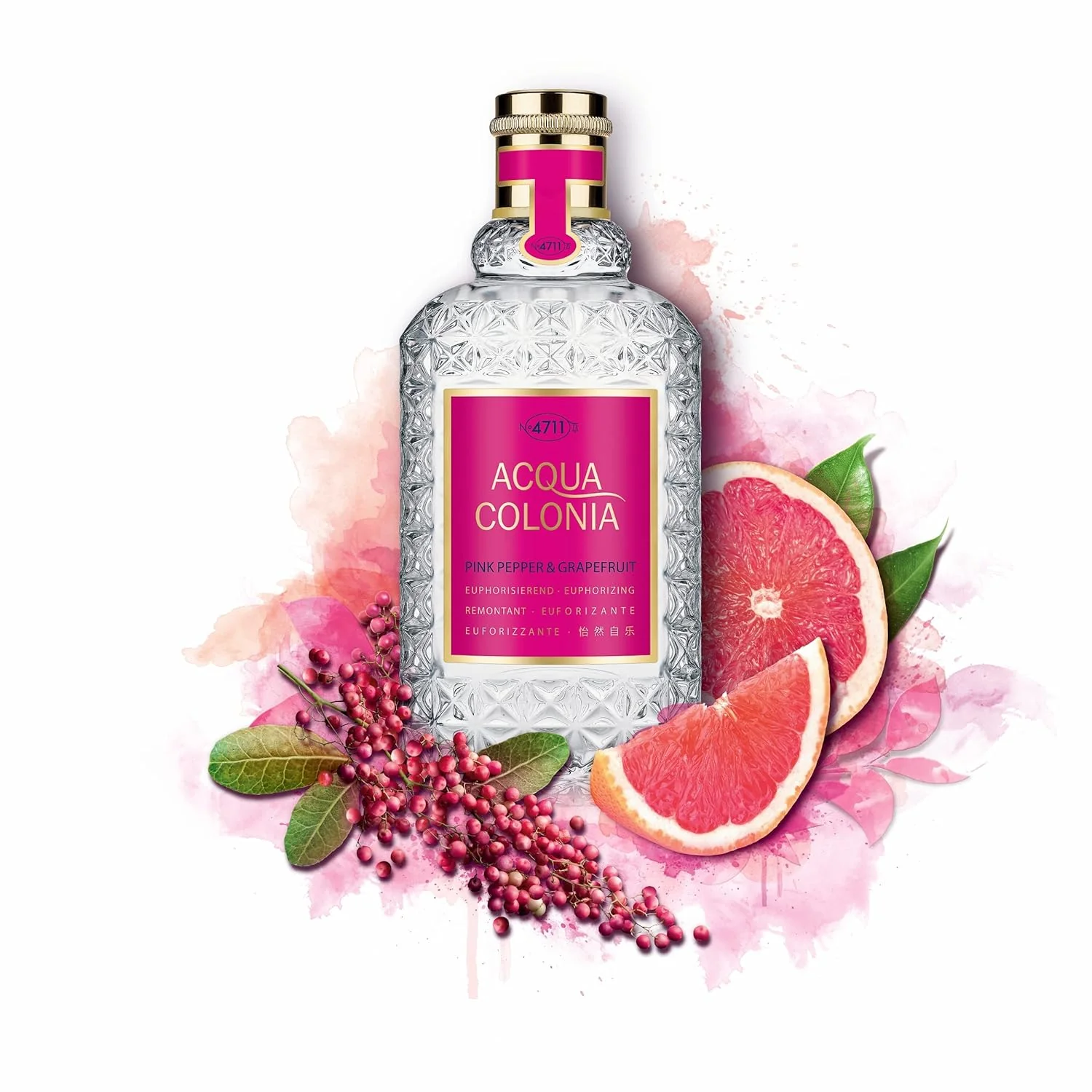 4711 Acqua Colonia Pink Pepper & Grapefruit Eau De Cologne 50ml 1.6 Fl.oz. | Long Lasting Fragrance For Unisex - Image 2