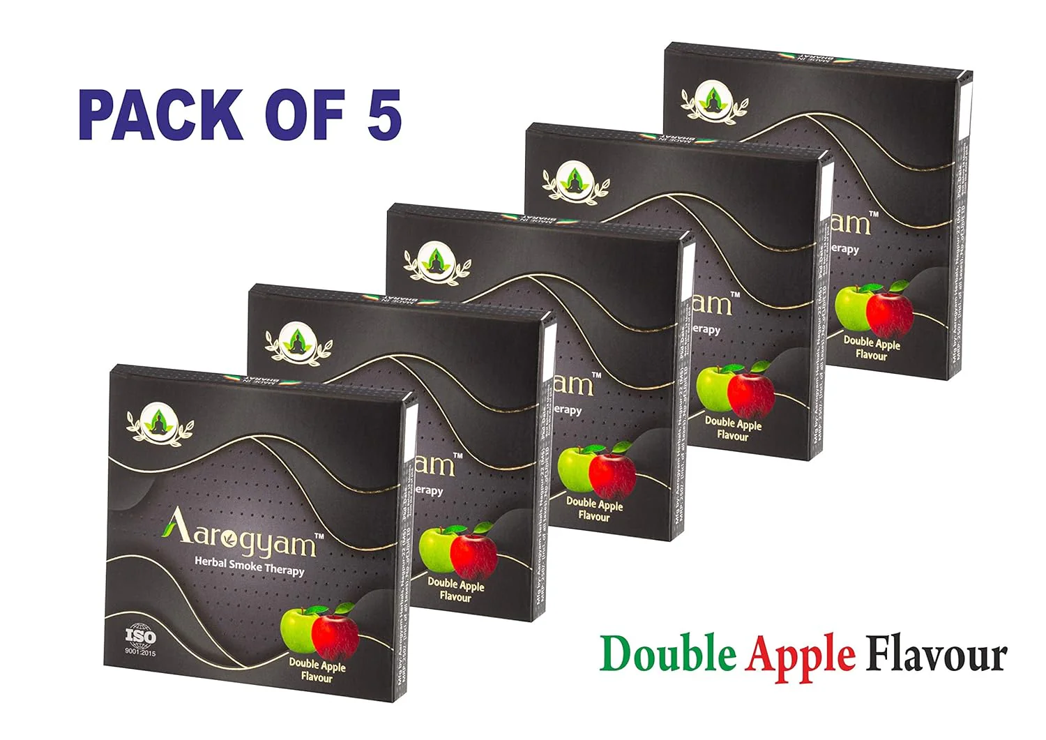 Aarogyam Herbals 100% Tobacco & Nicotine Free Cigarette For Relieve Stress & Mood Enhance Product For Smokers - 10 Sticks In Each Packet Double Apple Flavour, Pack Of 5 - Image 2