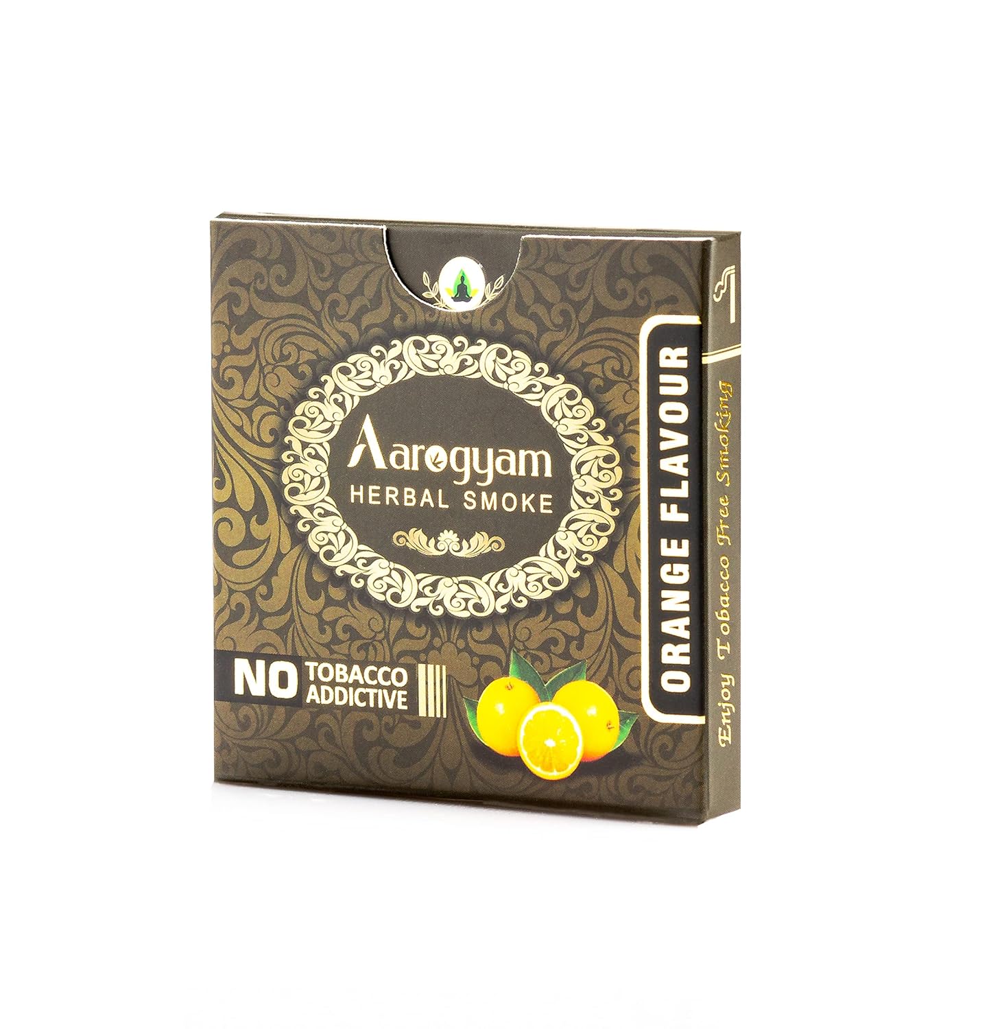 Aarogyam Herbals 100% Tobacco & Nicotine Free Flavour Cigarette For Relieve Stress And Mood Enhance Product For Smokers - Orange Flavour 1 Packet 10 Sticks - Image 2