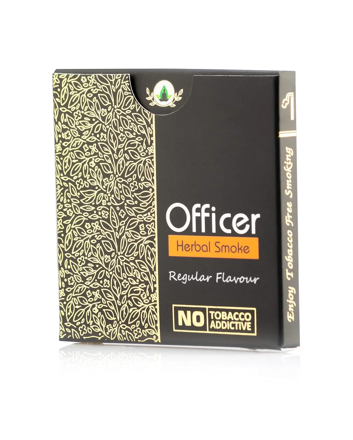 Aarogyam Herbals Officer Herbal Cigarette For Relieve Stress & Mood Enhance Product - Regular Flavour 1 Packet 10 Sticks - Image 2