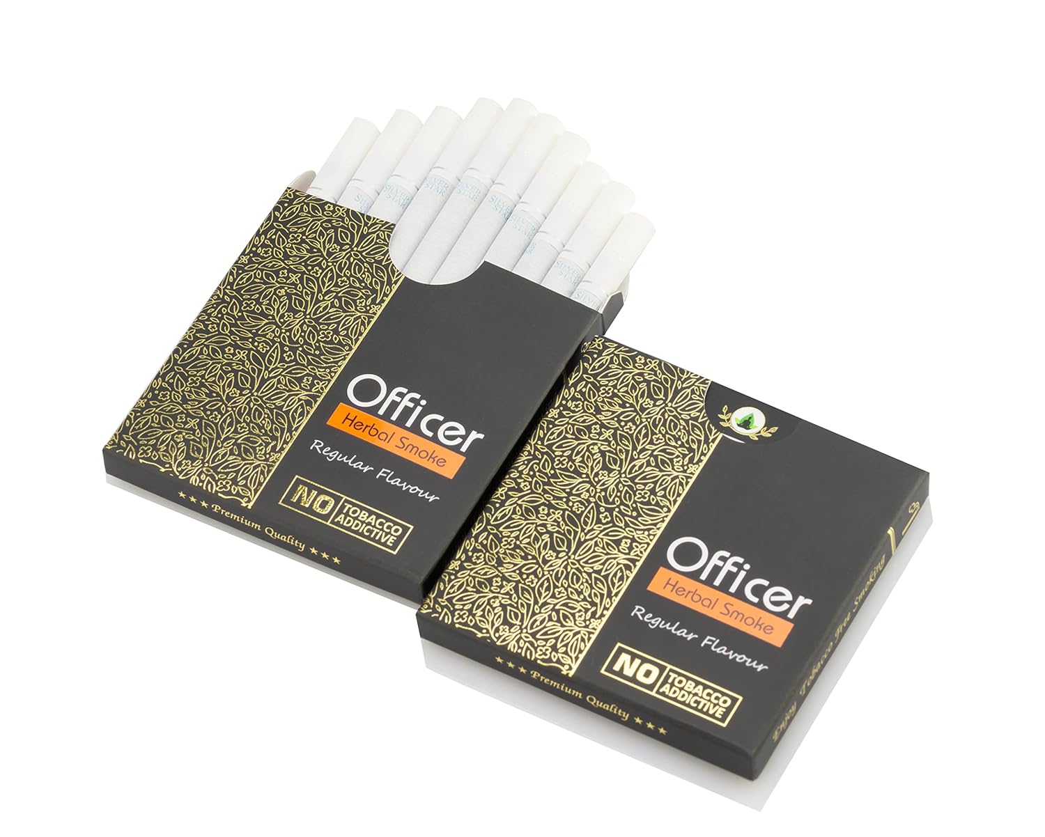Aarogyam Herbals Officer Herbal Cigarette For Relieve Stress & Mood Enhance Product - Regular Flavour 1 Packet 10 Sticks - Image 5