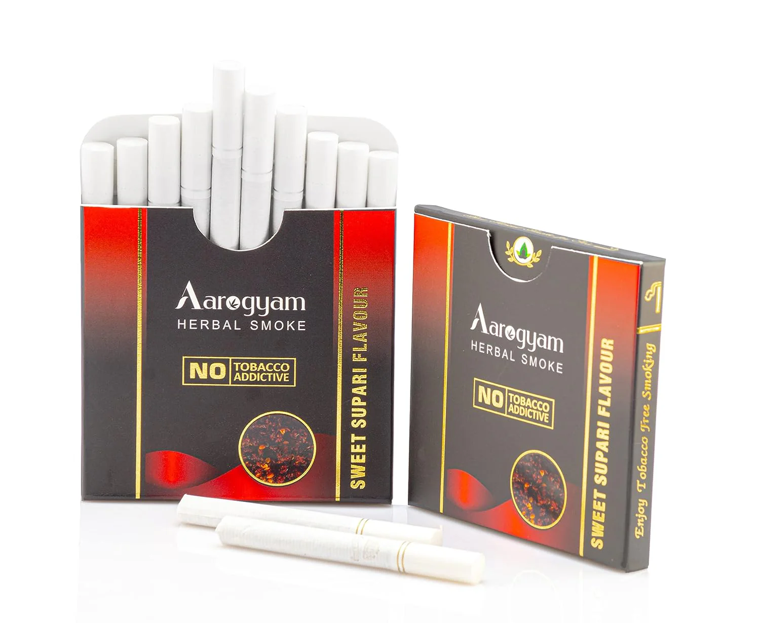 Aarogyam Herbals Tobacco & Nicotine Free Herbal Flavored Cigarette For Relieve Stress & Mood Enhance Product - Relax, Pan Masala, Sweet Supari Flavour - Pack Of 3 30 Sticks - Image 5