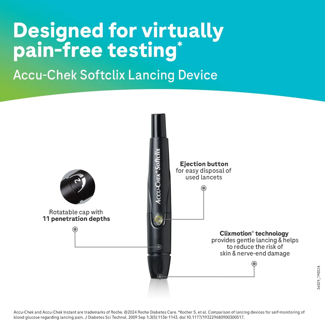 Accu-Chek Instant S Blood Glucose Glucometer Kit with Vial of (10 Strips) 10 Lancets and a Lancing device FREE for Accurate Blood Sugar Testing - Image 6