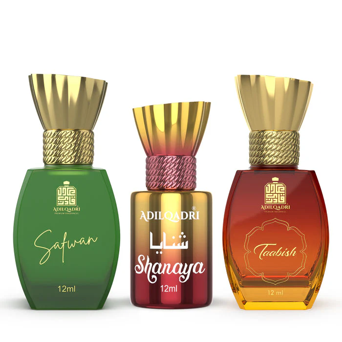 ADILQADRI TAABISH, SHANAYA & SAFWAN ATTAR | MUSKY, ARABIC FRENCH & FRESH FRUITY SCENT | LONG LASTING ALCOHOL-FREE ROLL-ON ATTAR FOR MEN & WOMEN | 12ML 0.4 FL.OZ. EACH X2 - Image 3
