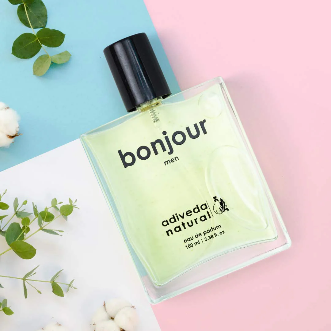 Adiveda Natural Bonjour Eau De Parfum | Fresh Woody Citrusy Perfume For Men 100ml 3.38 Fl.oz. - Image 4