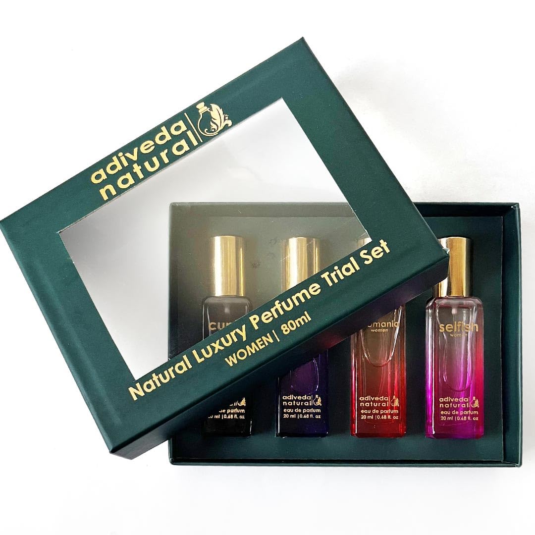 Adiveda Natural Eau De Parfum Gift Set Combo Of 4 Fragrances For Women Each 20ml 0.6 Fl.oz. - Image 7