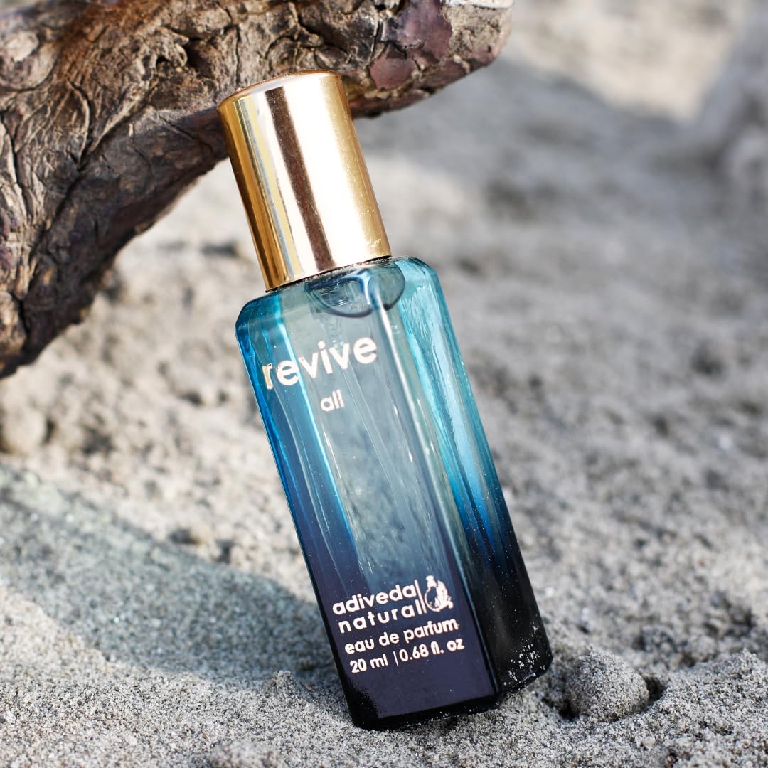 Adiveda Natural Revive Eau De Parfum 20ml 0.68 Fl.oz.  | Woody Musky Perfume For Unisex - Image 2