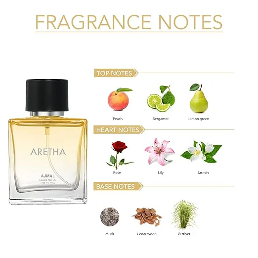 Ajmal Aretha Eau De Parfum For Women 50ml 1.6 Fl.oz. & Distraction Deodorant For Men & Women 200ml 6.7 Fl.oz. - Image 2