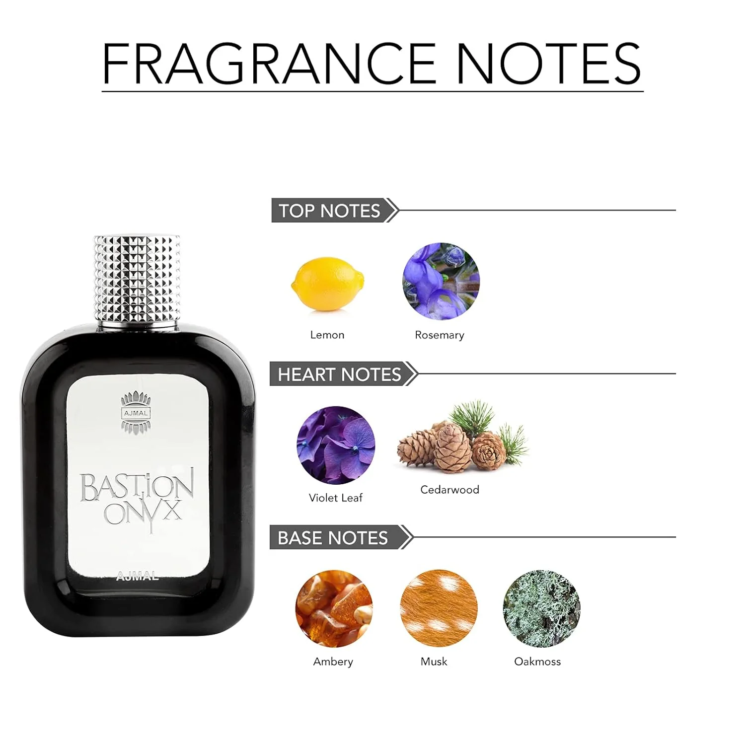 Ajmal Bastion Onyx Eau De Perfume 100ml 3.4 Fl.oz. | Long Lasting Perfume Gift For Men - Image 3