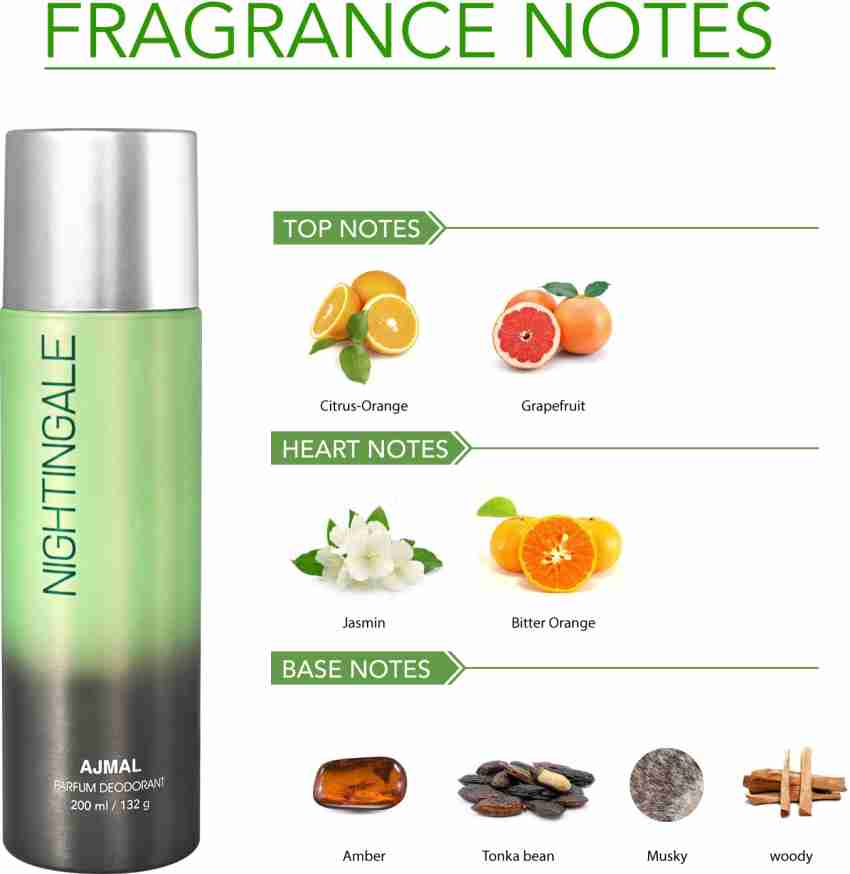 Ajmal Captivate & Nightingale Deodrant 200ml 6.7 Fl.oz. & Prose Eau De Parfum 50ml 1.6 Fl.oz. For Unisex | Combo Of 3 - Image 3