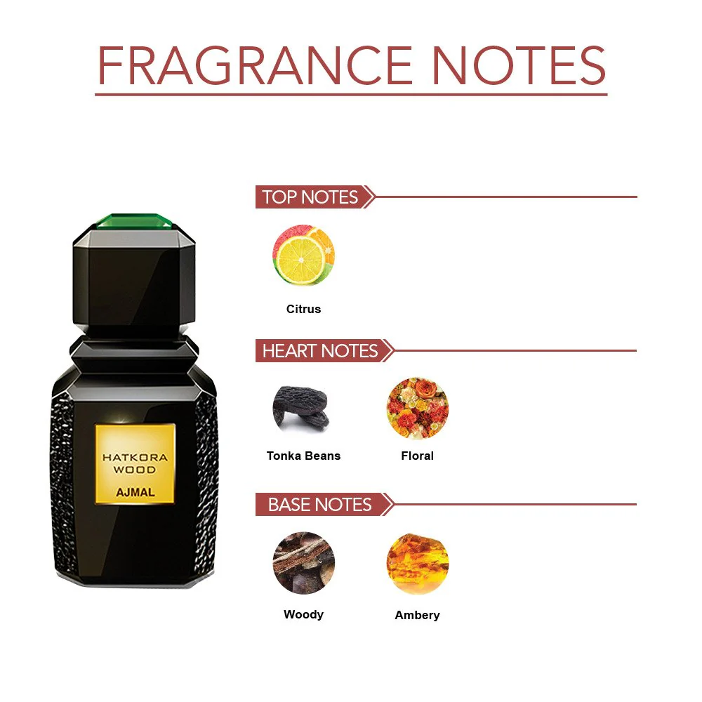 Ajmal Hatkora Wood Eau De Parfum 100ml 3.4 Fl.oz. Gift For Men & Women | Long Lasting Spray - Image 4