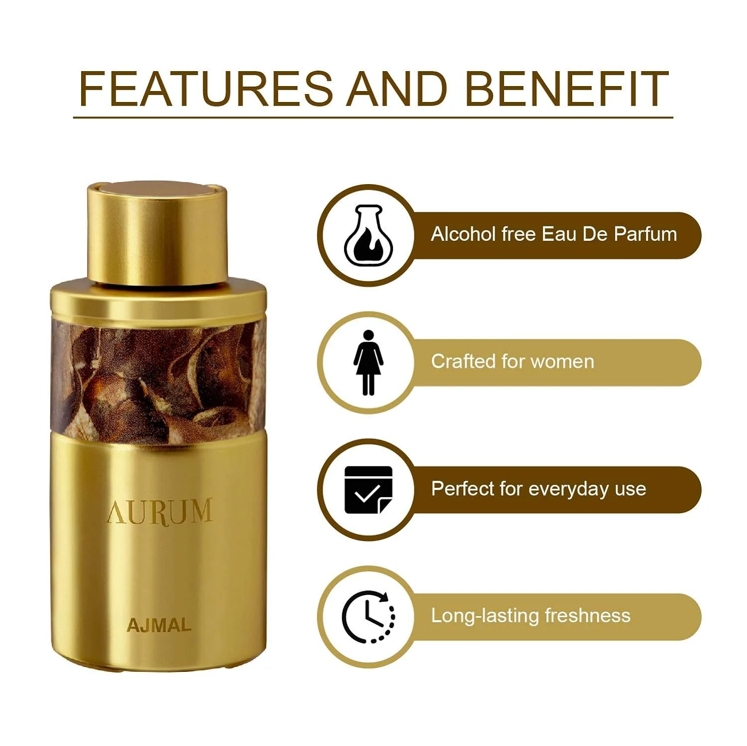 Ajmal Khofooq 18ml 0.6 Fl.oz. & Aurum Concentrated Perfume 10ml 0.3 Fl.oz. | For Men & Women - Image 2