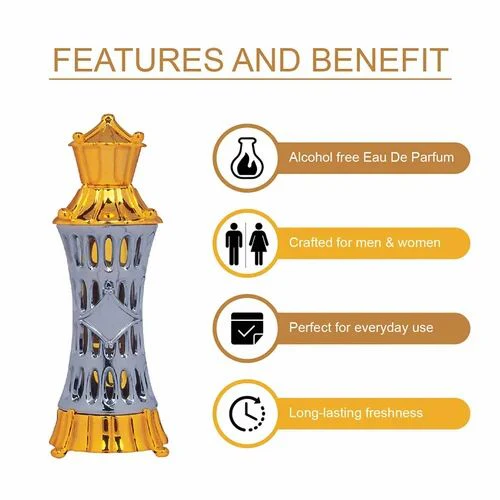 Ajmal Khofooq Concentrated Attar Perfume 18ml 0.6 Fl.oz. & Mizyaan Concentrated Attar Perfume 14ml 0.4 Fl.oz. | For Unisex | Pack Of 2 - Image 3