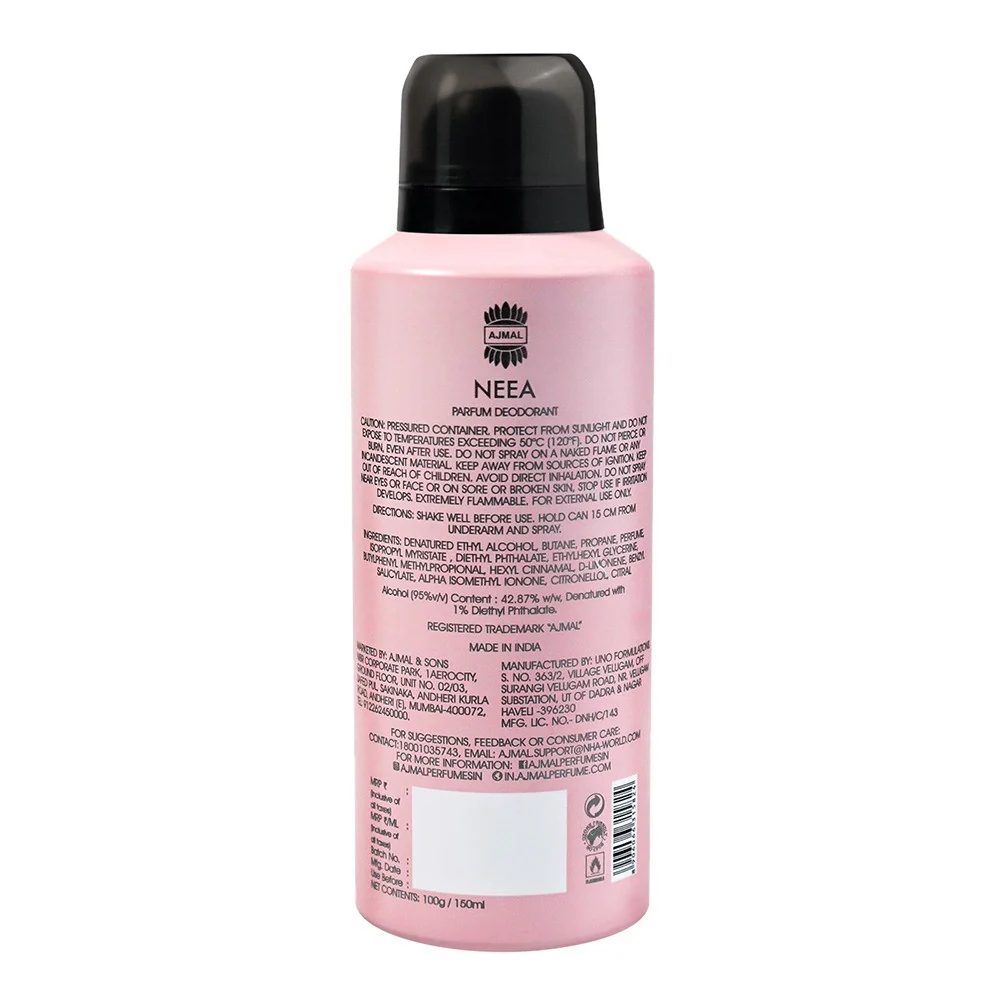 Ajmal Neea Parfum Deodorant 150ml 5.0 Fl.oz. Party Wear Gift For Women | Long Lasting - Image 2