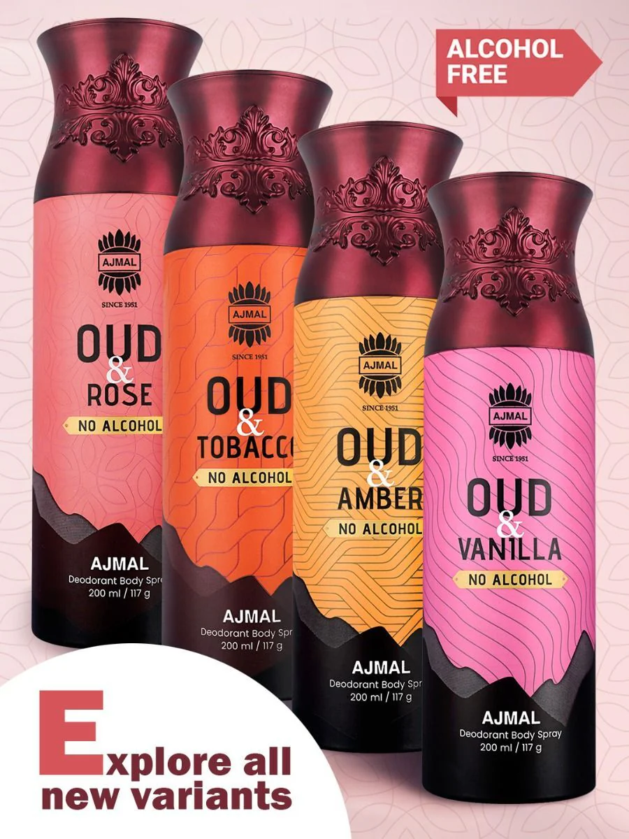 Ajmal Oud & Amber Deodorant Body Spray 200ml 6.7 Fl.oz. Perfume For Men & Women | Non-Alcoholic - Image 6
