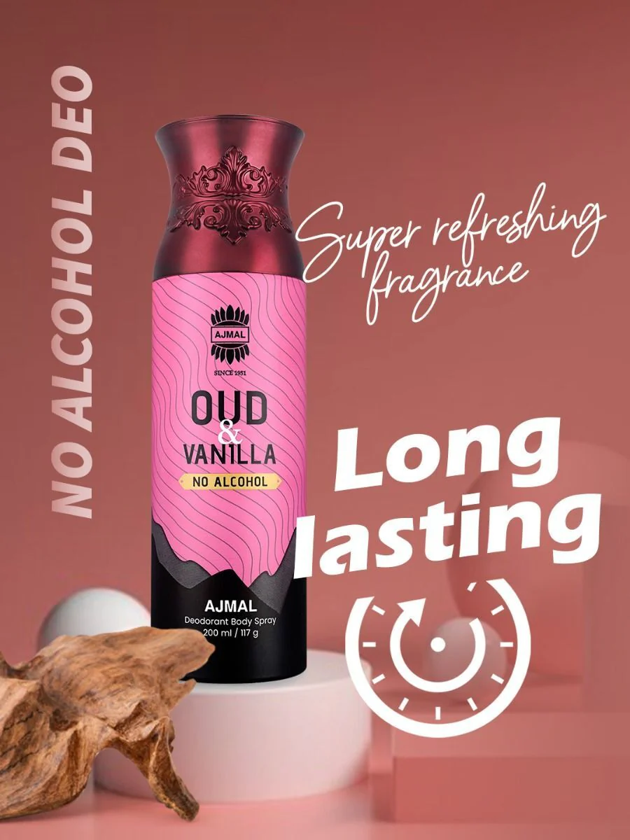 Ajmal Oud & Vanilla Deodorant Body Spray 200ml 6.7 Fl.oz. Perfume For Men & Women | Non-alcoholic - Image 5