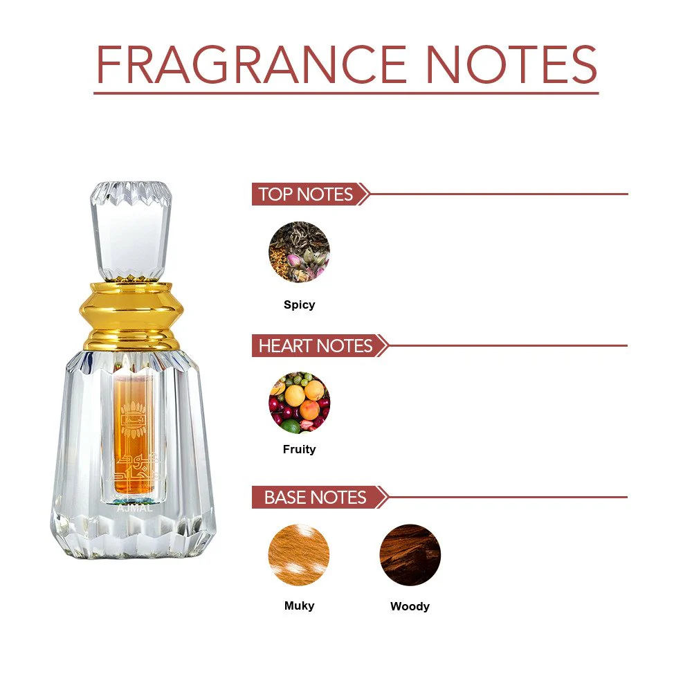 Ajmal Oudh Mukhallat Concentrated Perfume 6ml 0.2 Fl.oz. Gift For Men & Women | Alcohol Free - Image 5