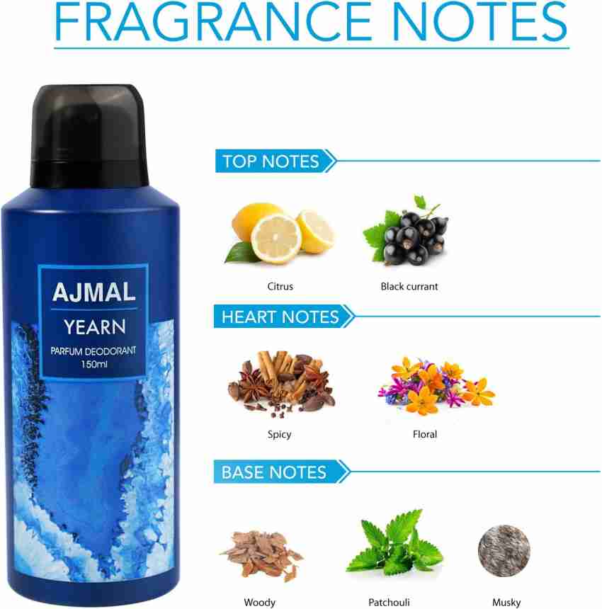 Ajmal Prose Eau De Parfum 20ml 0.6 Fl.oz. & Yearn Deodorant 150ml 5 Fl.oz. Party Wear Gift For Men | Combo Of 2 - Image 4