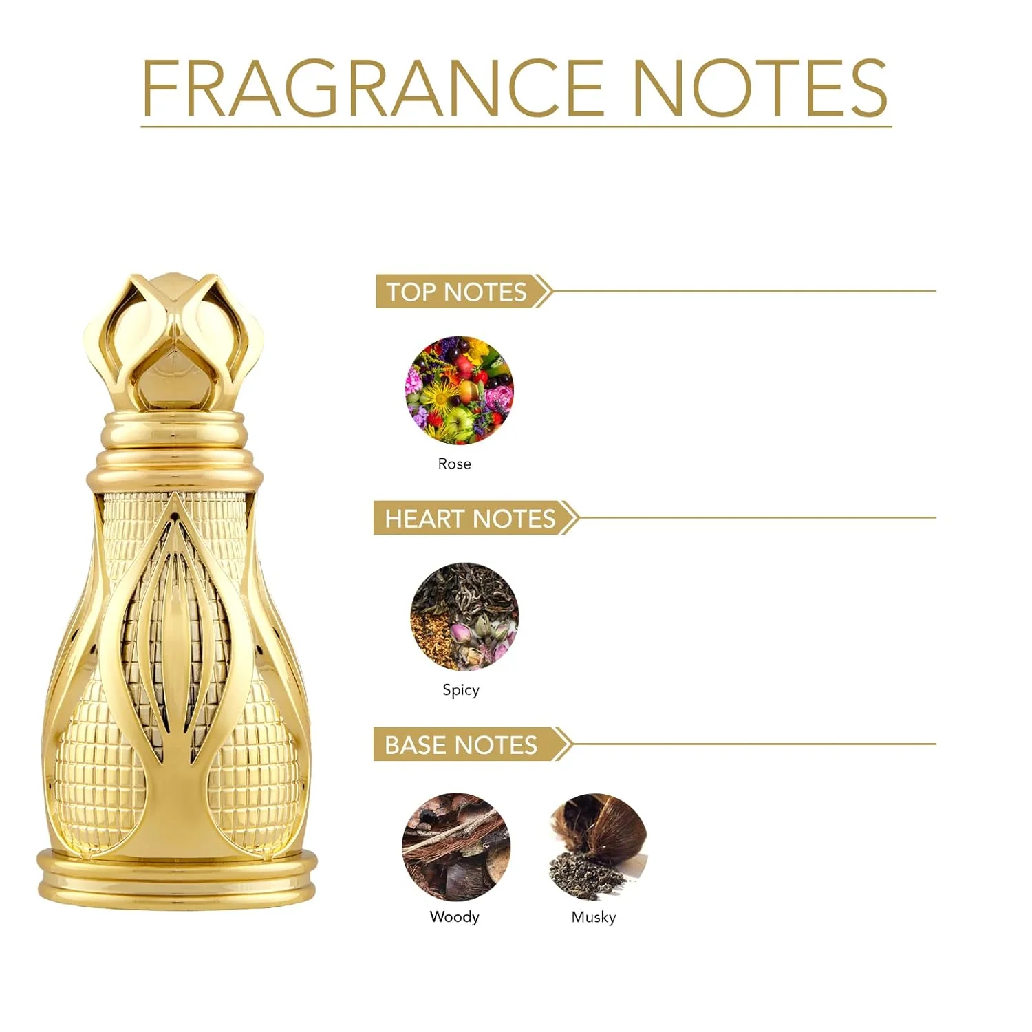 Ajmal Set Of 2 Concentrated Perfumes - Musk Rose 12ml 0.4 Fl.oz. & Khofooq 18ml 0.6 Fl.oz. Perfume Oil Woody Oudhy Alcohol-free Attar | For Unisex - Image 3