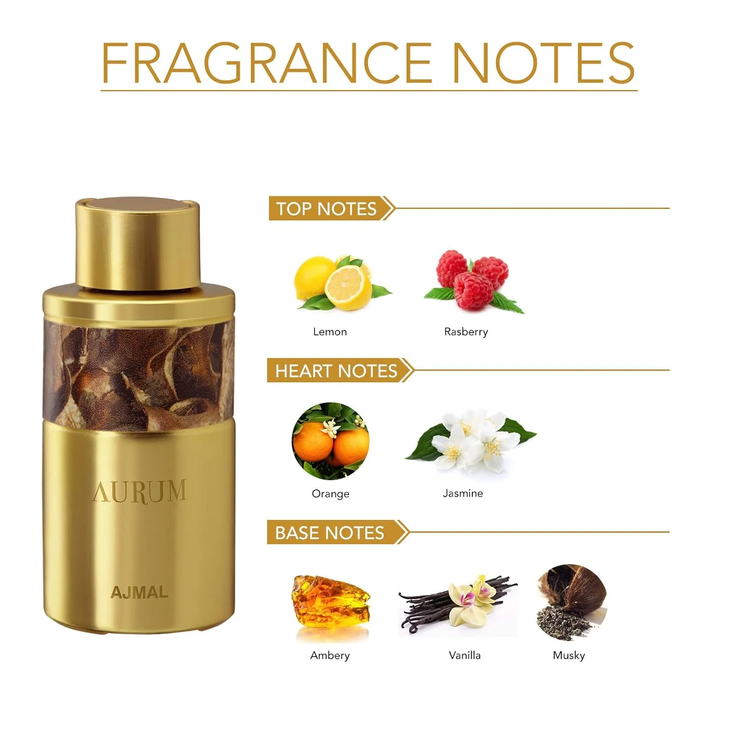 Ajmal Women Aurum Fruity Perfume 10ml | For Unisex 0.3 fl.oz. - Image 4