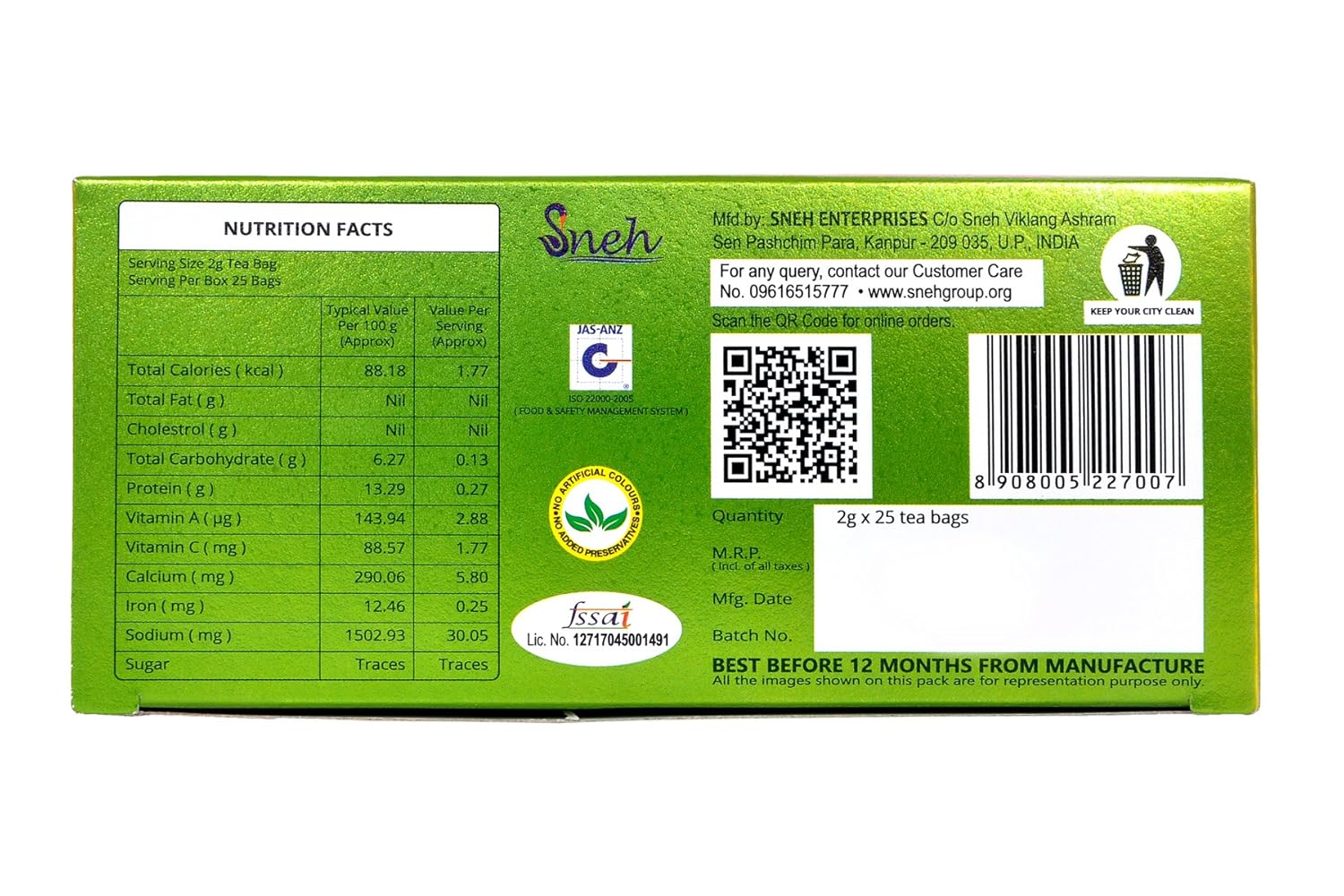 All In One Herbal Lemon Green Tea - 25 Tea Bags | Removes Gastric & Stomach Problems - Low Caffeine, Sugar Less - Image 4