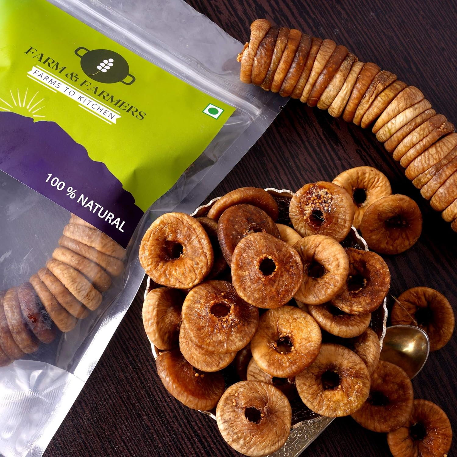 All Natural Fresh Dry Fig/ Anjeer By Farm & Farmers 900gm, | Healthy & Delicious Dried Figs | Rich Source Of Fibre Calcium & Iron | 31.7 Ounce - Image 2