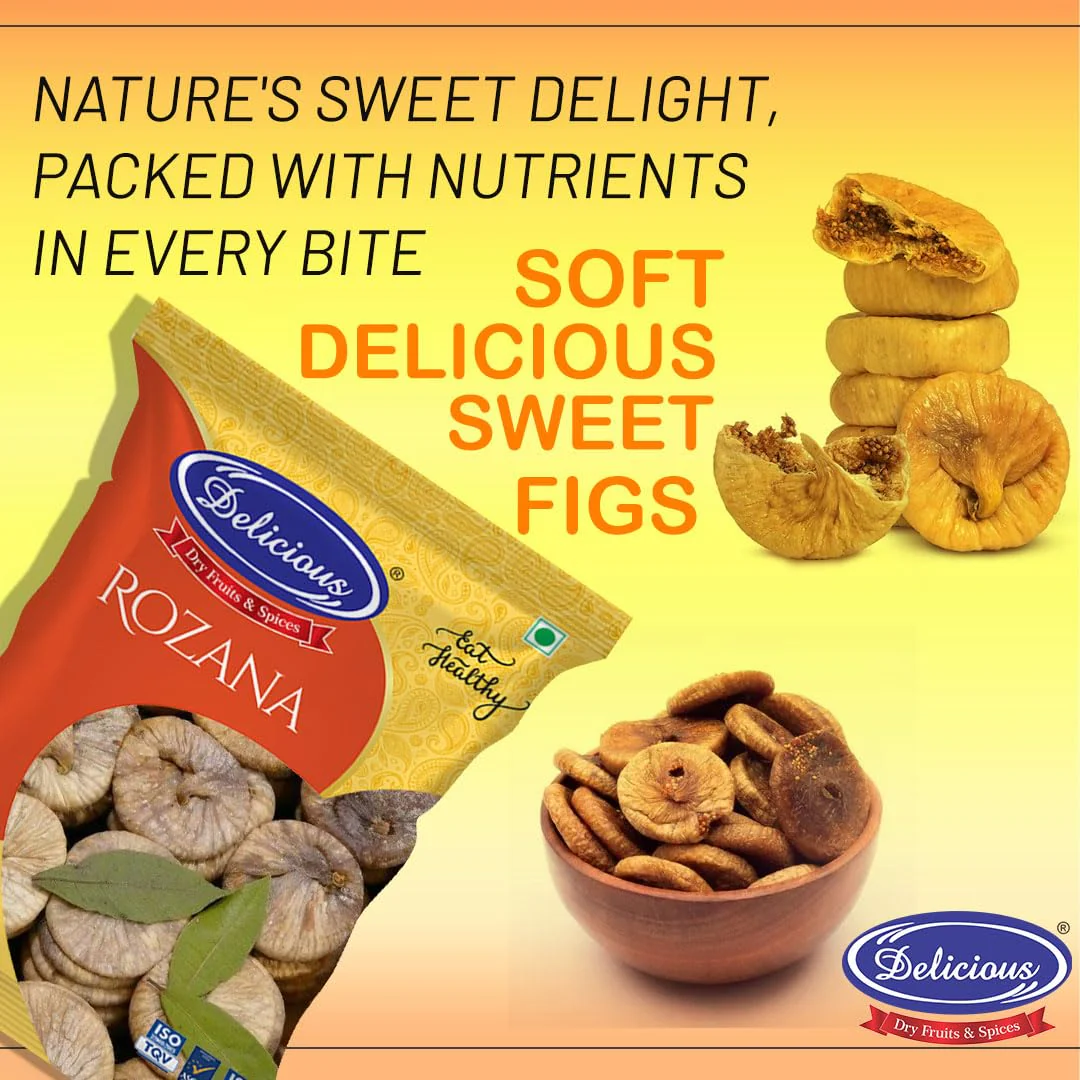 All Natural Rozana Anjeer Fig Dried Figs Dry Fruits By Delicious 250gm, | Rich In Iron, Fibre & Vitamins Healthy Snack Dry Fruits | 8.8 Ounce - Image 2