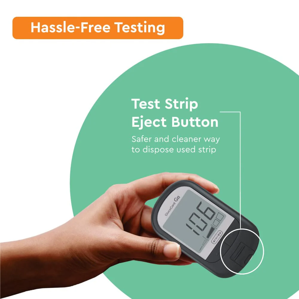 Arkray Glucocard G + 100 Bottlepack Blood Glucose Test Strips For Glucocard G + Glucometer - Image 3