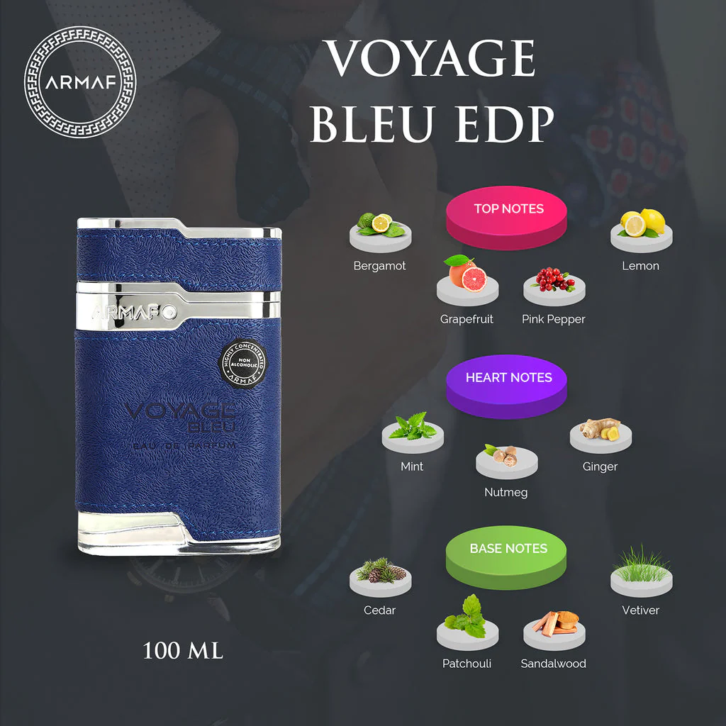 ARMAF VOYAGE BLEU EAU DE PARFUM 100ML 3.4 FL.OZ. - Image 6