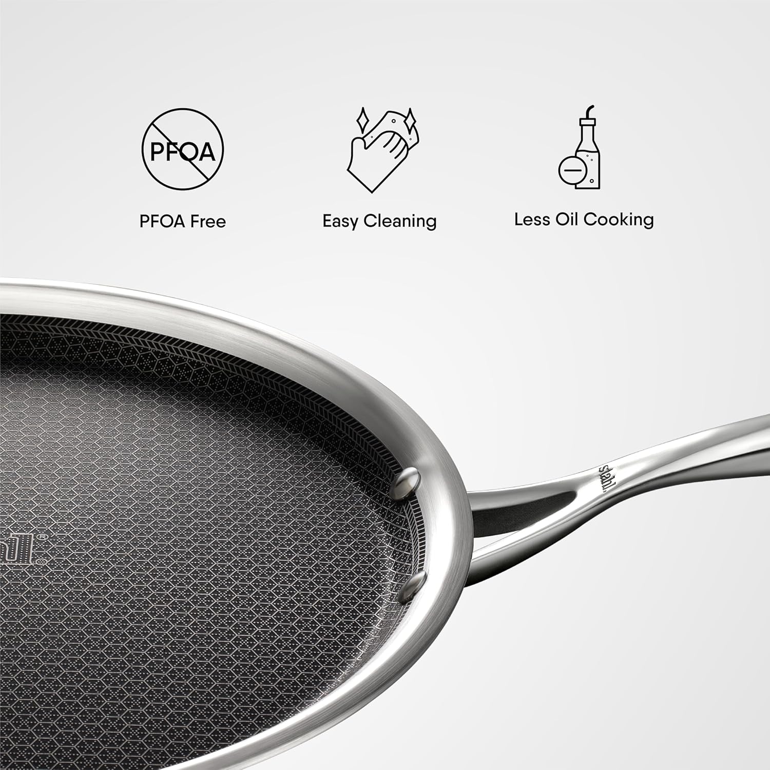 Artisan Hybrid Triply Dosa Tawa | Non Stick Dosa Tawa With Induction Base - Scratch Resistant 30 Cm - Image 4