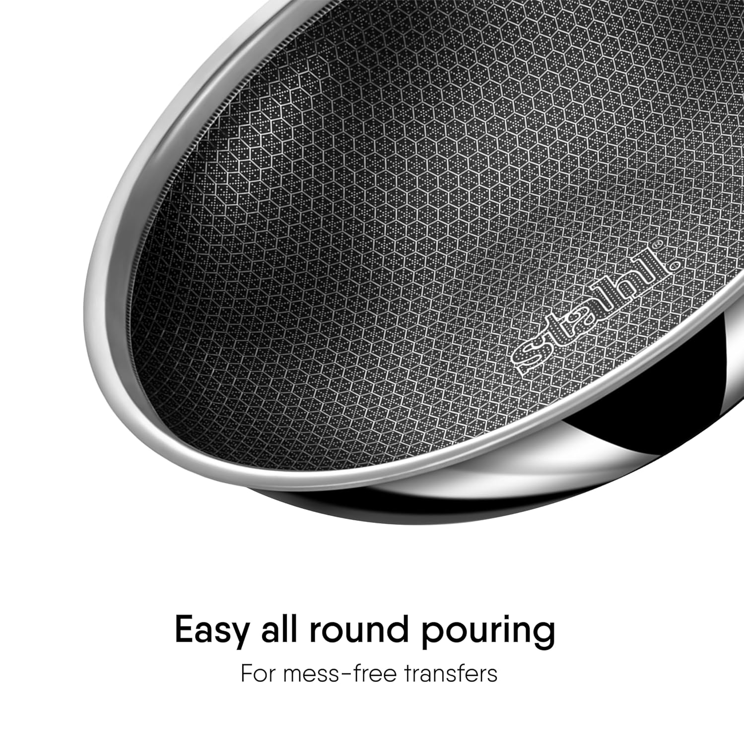 Artisan Hybrid Triply Non Stick Tasla With Lid, 1.6 Liters | Stainless Steel Kadai Or Tasla For Cooking - Triply Kadhai Or Tasla Metal Spatula Friendly, Induction & Gas Stove Compatible, 20 Cm - Image 4