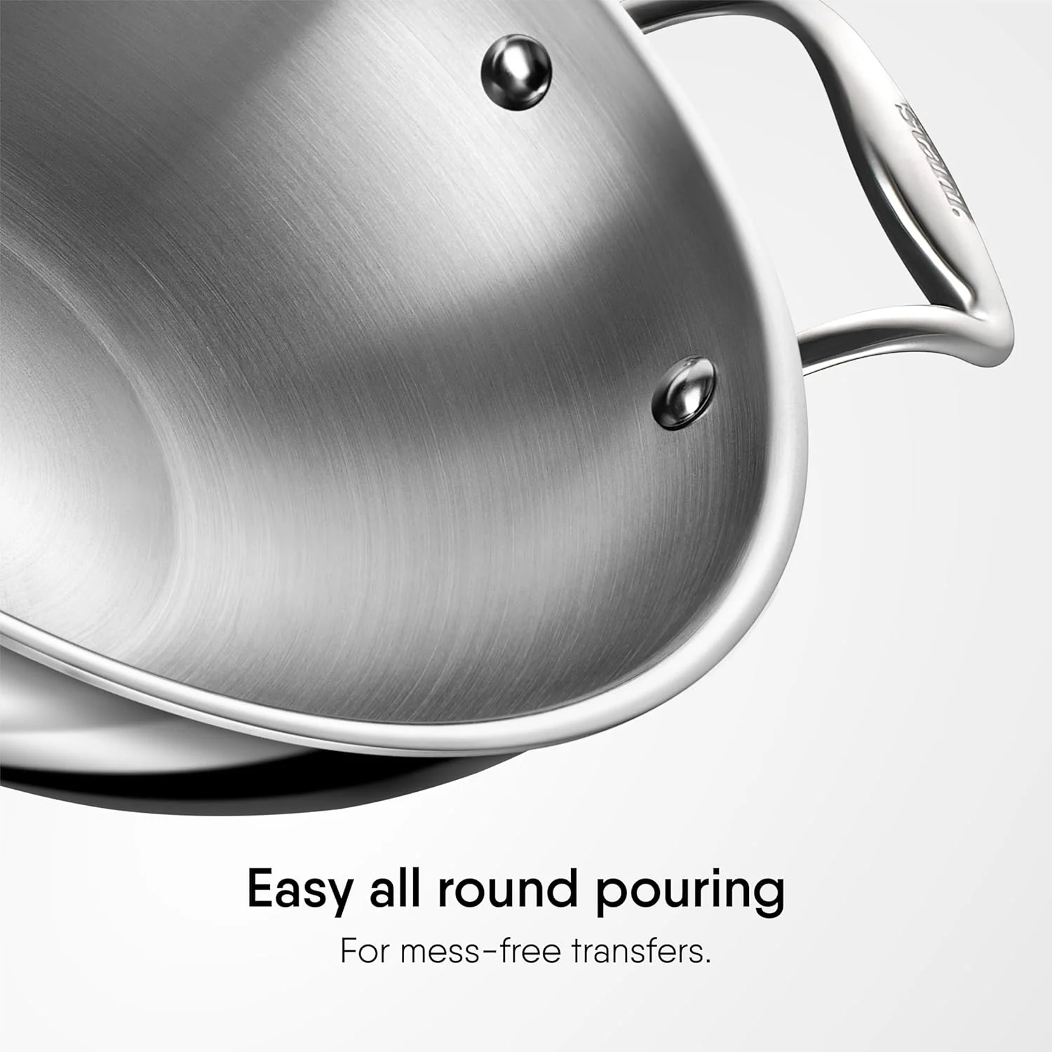 Artisan Triply Silver Stainless Steel Kadhai With Lid, 0.8 Liters | Kadai For Cooking, Stainless Steel Cookware Triply Kadai, Induction & Gas Stove Compatible, 16 Cm - Image 5