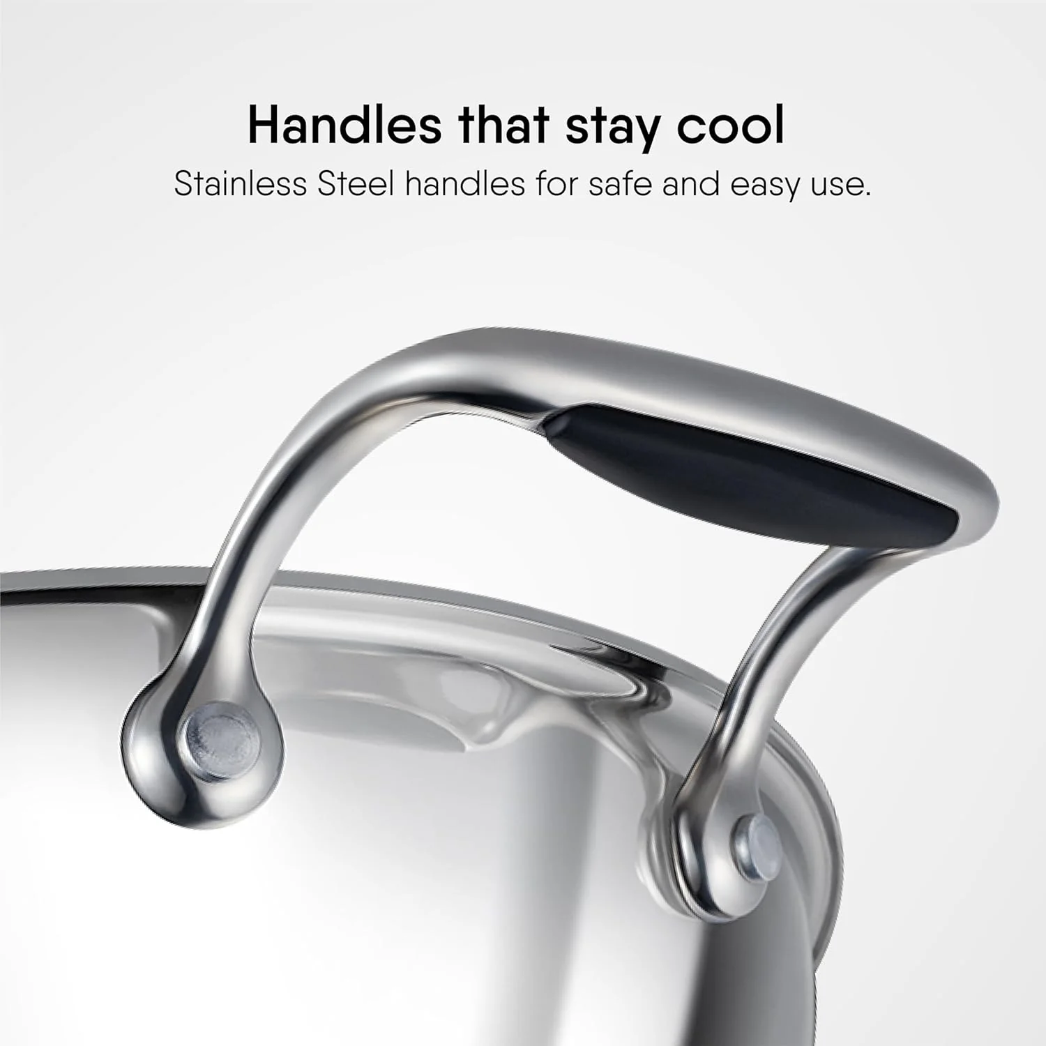 Artisan Triply Silver Stainless Steel Kadhai With Lid, 1.6 Liters | Kadai For Cooking, Stainless Steel Cookware Triply Kadai, Induction & Gas Stove Compatible, 20 Cm - Image 3