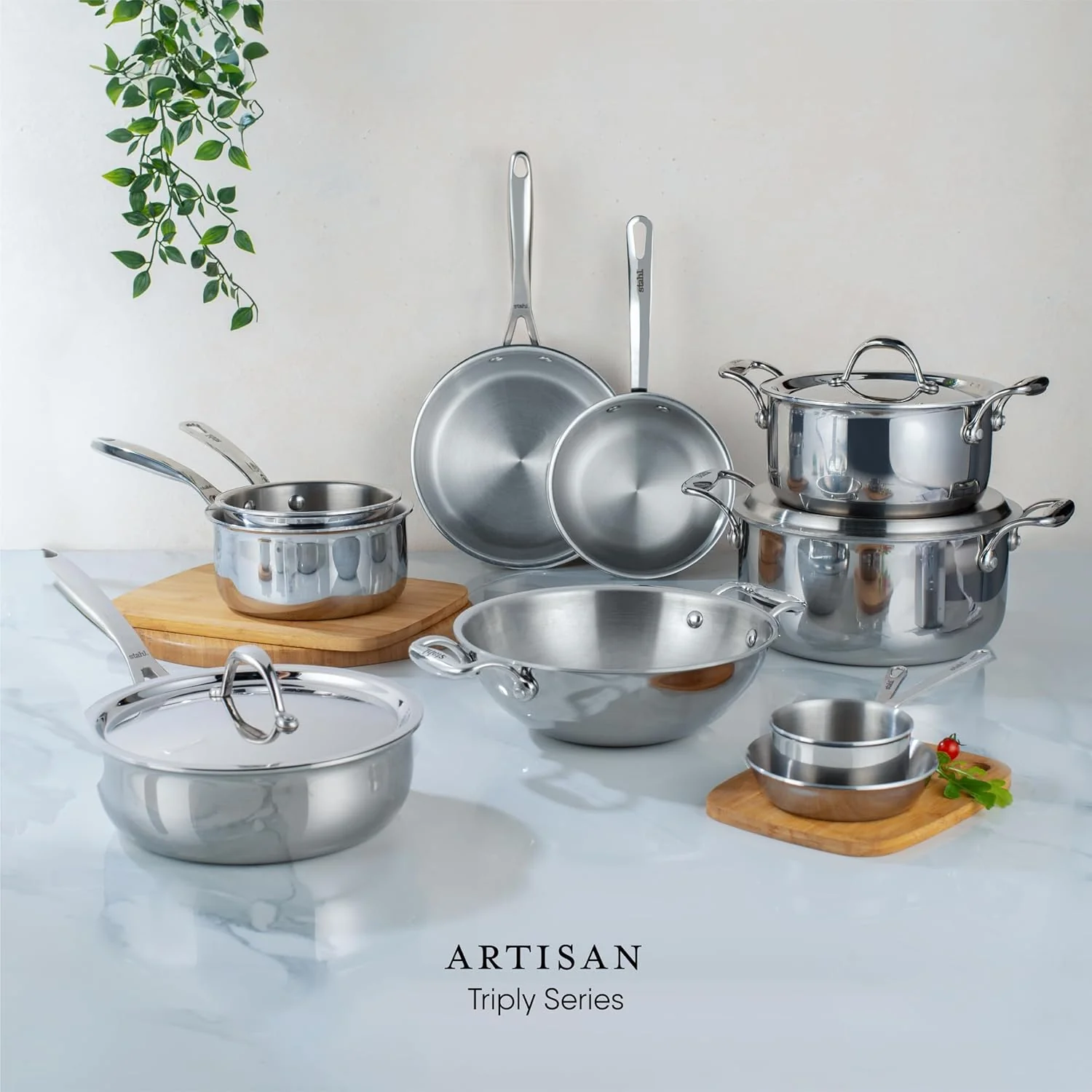 Artisan Triply Silver Stainless Steel Kadhai With Lid, 2.4 Liters | Kadai For Cooking, Stainless Steel Cookware Triply Kadai, Induction & Gas Stove Compatible, 24 Cm - Image 6